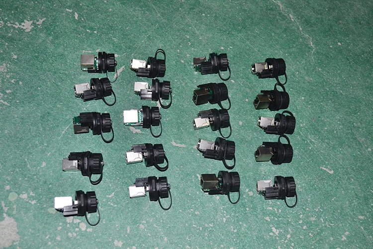 Ip67 Rj45 Shielded Panel Mount Bulkhead Couplers With Dust Cover Buy