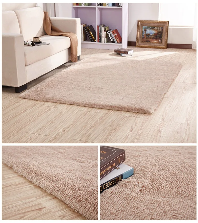 Shaggy Carpet For Living Room Home Warm Plush Floor Rugs fluffy Mats Kids Room Faux Fur Area Rug Living Room Mats Silky Rugs