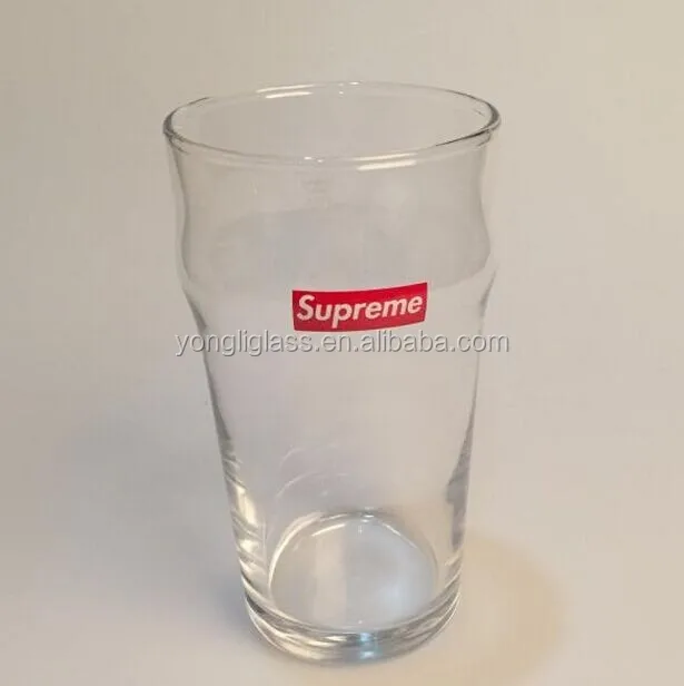 570ml pint glass with custom logo