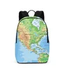 Map Premium Backpack Large Travel Rucksack Casual Daypack High School Bag for Women Men