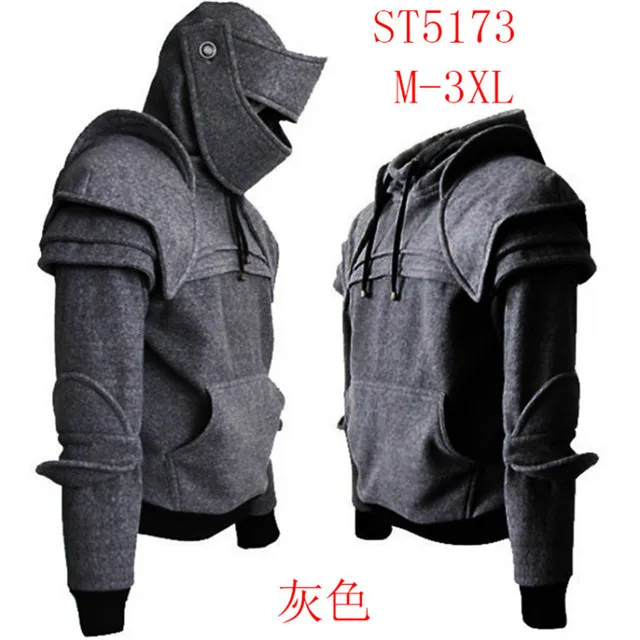 Medieval Vintage Guerrero Soldado Caballero Máscara Armadura Rodilla Suéter  Chaqueta Con Capucha M-3xl - Buy Caballero Suéter Chaqueta Medieval Su Y  Suyo Sudadera Con Capucha Product on Alibaba.com