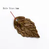 Gold Color Leaf Charms DIY Jewelry Vintage Bracelet Necklace Pendant Wholesale Brass Material Charms