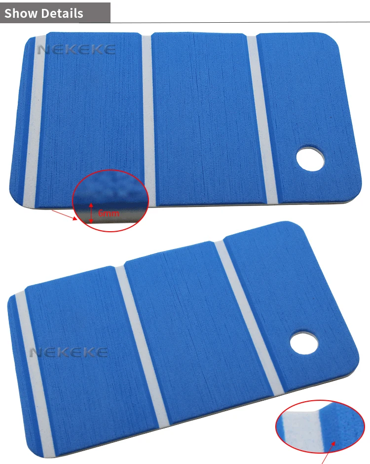 2017 HOT selling high quality blue with white Oblique cut stripe of deck grip pad