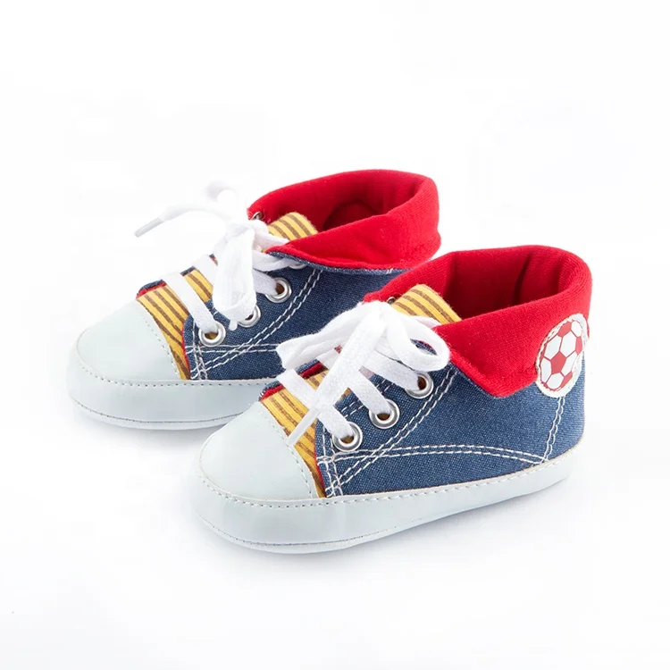 
Wholesale cotton fabric fashion prewalker sneakers baby boy shoes 