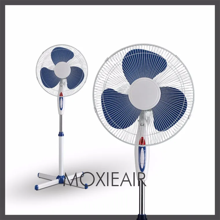 3 Pp B Floor Stand Fans 16 Inch With Cross Base Energy Saver Fans With Led Light 16'' Stand Fan