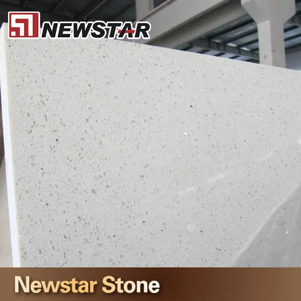 White engineered stone countertop