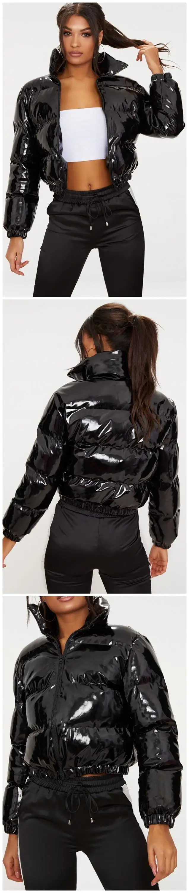 jaqueta puffer vinil