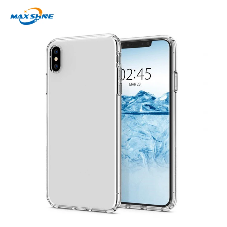 MaxShine shockproof slim case for iphone xr xs max case clear hsoft tpu 0.5 mm, for iphone xr clear tpu transparent case