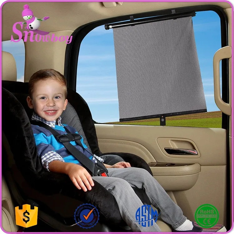 Black Custom Sunscreen Pvc Fabric Roll Up Car Windshield Sun Shade