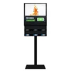 21.5'' floor stand android advertising display with wireless mobile phone charging station