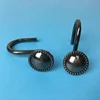 Shower curtain hook with straw hat type cast iron hook