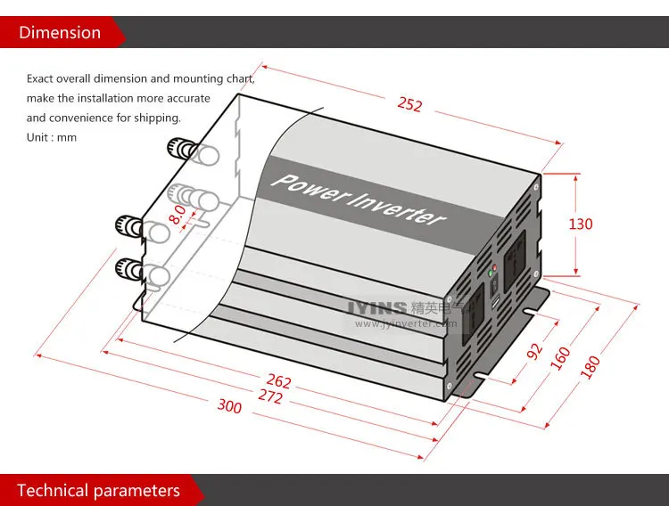 2500W modified sine wave inverter generator parts