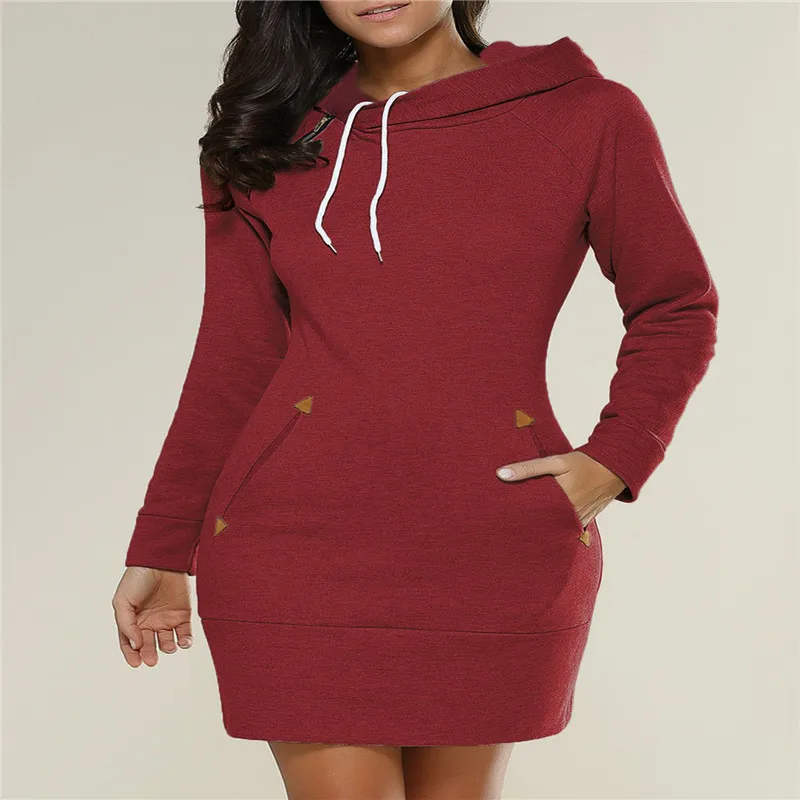 high collar long sleeve dress