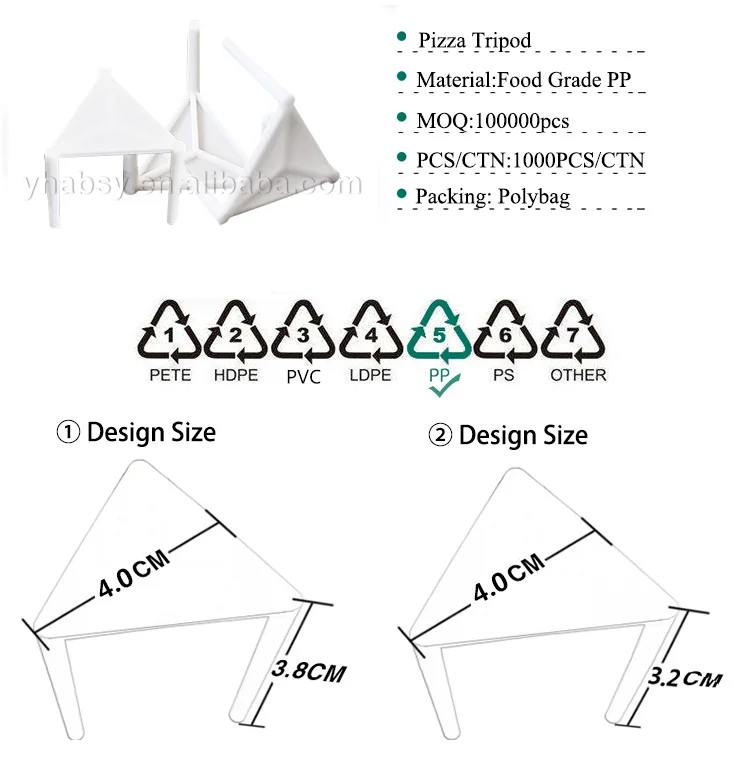 white plastic pizza stack
