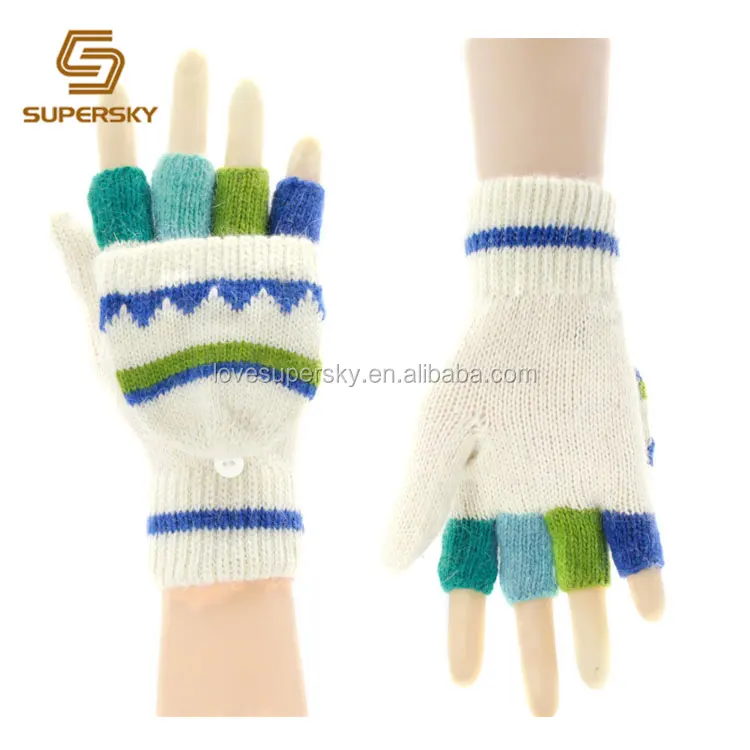wool convertible gloves
