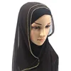 Chiffon beaded head scarf hijab with mixed colors