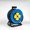 4x16A sockets 25M rubber electric extension Power Cords retractable Germany type cable reel