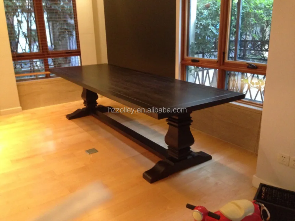 3 metro de largo de mesa antigua de madera maciza de roble mesa de ...