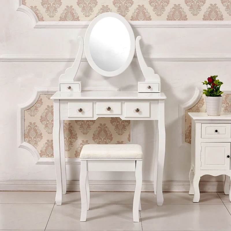 European White Style Dresser Girls Dressing Table Bedroom