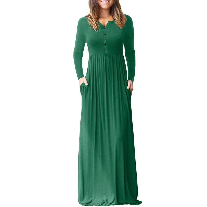 long sleeve button down dresses