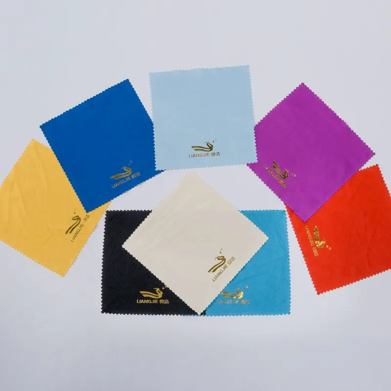Custom Logo Offset Printed Microfiber Jewelry Polishing Cleaning Cloth