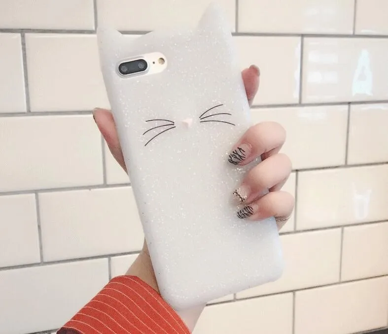 Silicone Cat Shape Mobile Phone Case Cover For Iphone 6 6s 7 7 Plus 5s