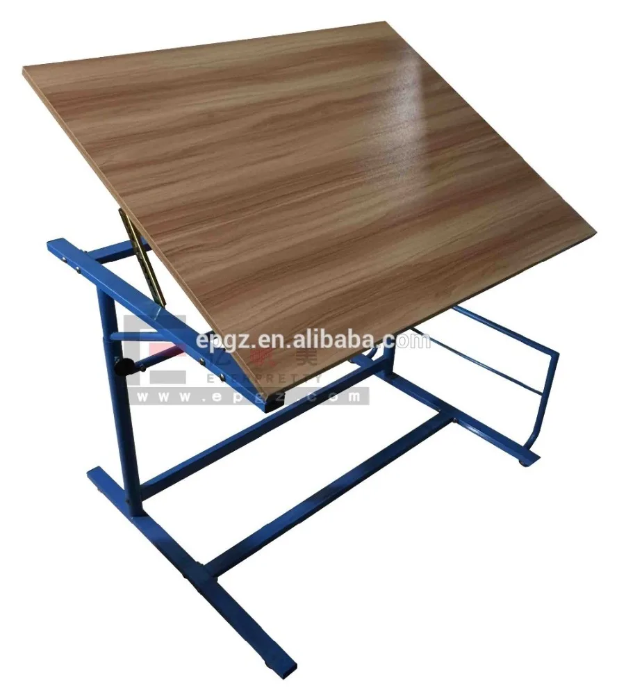 School Wooden Drafting Drawing Desk Height Adjustable Drawing