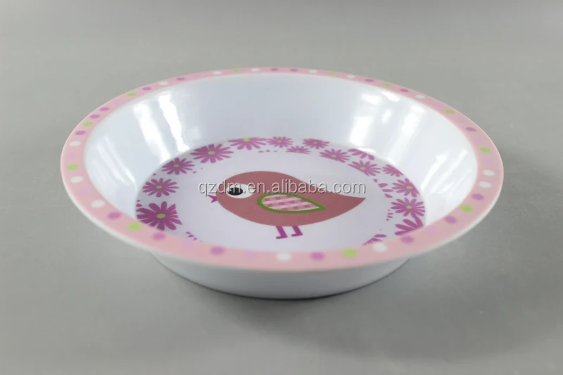 6.5inch melamine Dinner bowl for kids bird print