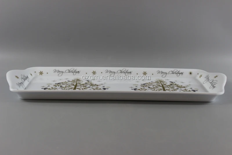 Mealmin Christmas Tray Plastic Xmas Food Tray