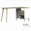 home furniture cheap table solid wood feet and file cabinet study PC l-shape office table