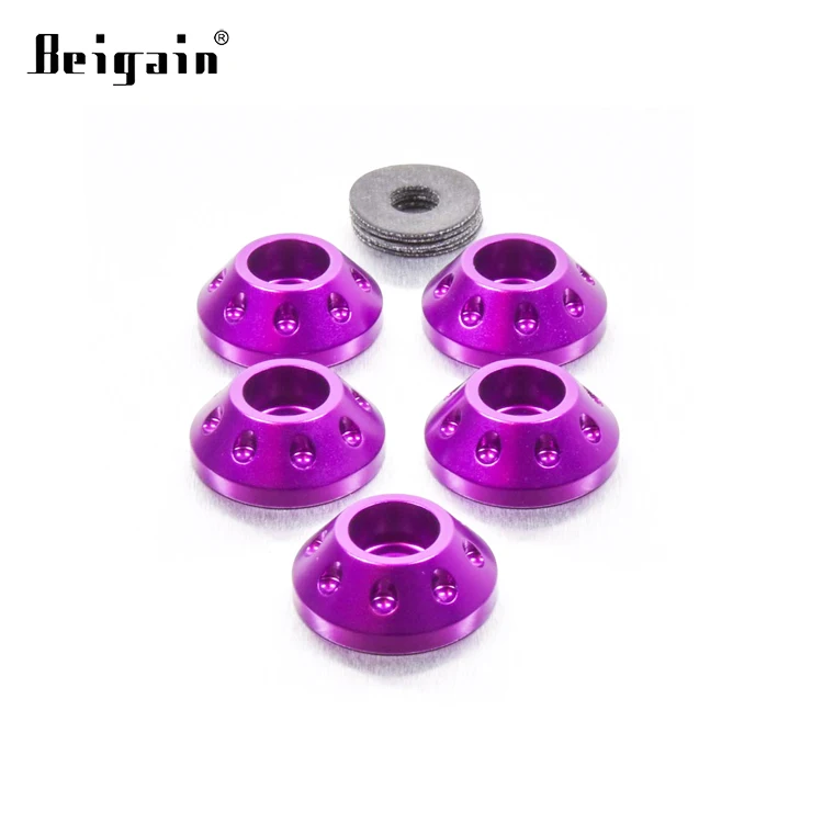 OEM High Quality Colored Anodized Conical Washer Aluminum Cone Washer for Motorcycle