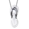 Women's Men's Jewelry Silver New Design Chain 316L Stainless Steel Slipper Necklace for summer Beach style