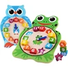 Wooden toy puzzle frog owl kindergarten children teaching cartoon animal digital clock