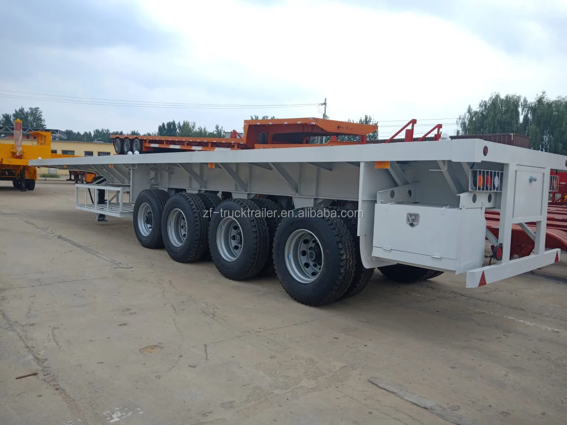 4 axle flatbed semi trailer