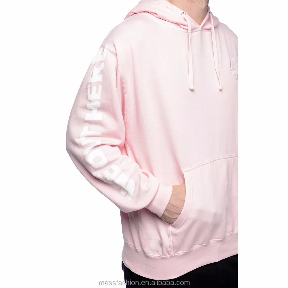 baby pink hoodie for men