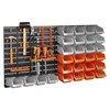 Orange wall mount storage panel rack plastic tool storage boxes,storage boxes bins