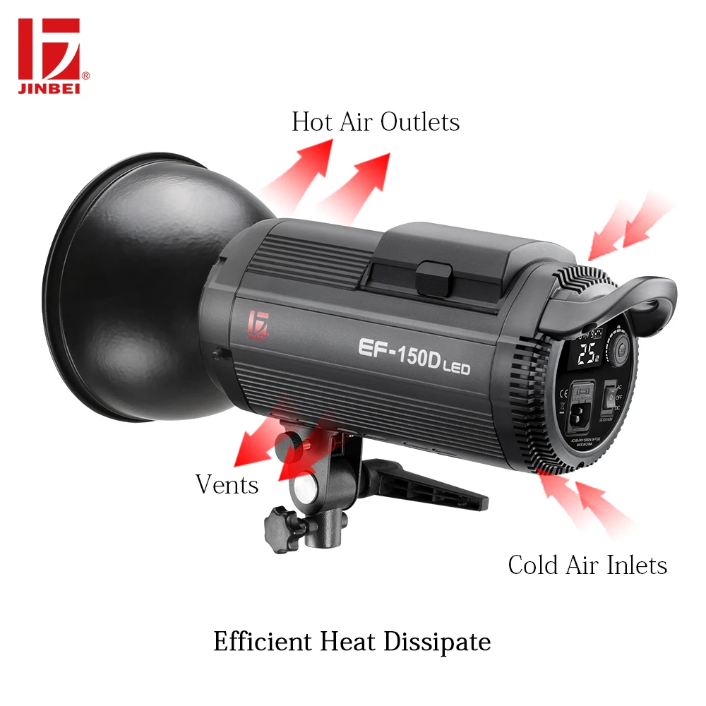 Jinbei Ef150d 150w Led Continuous Light Source Dc14.8v 6000mah Lithium