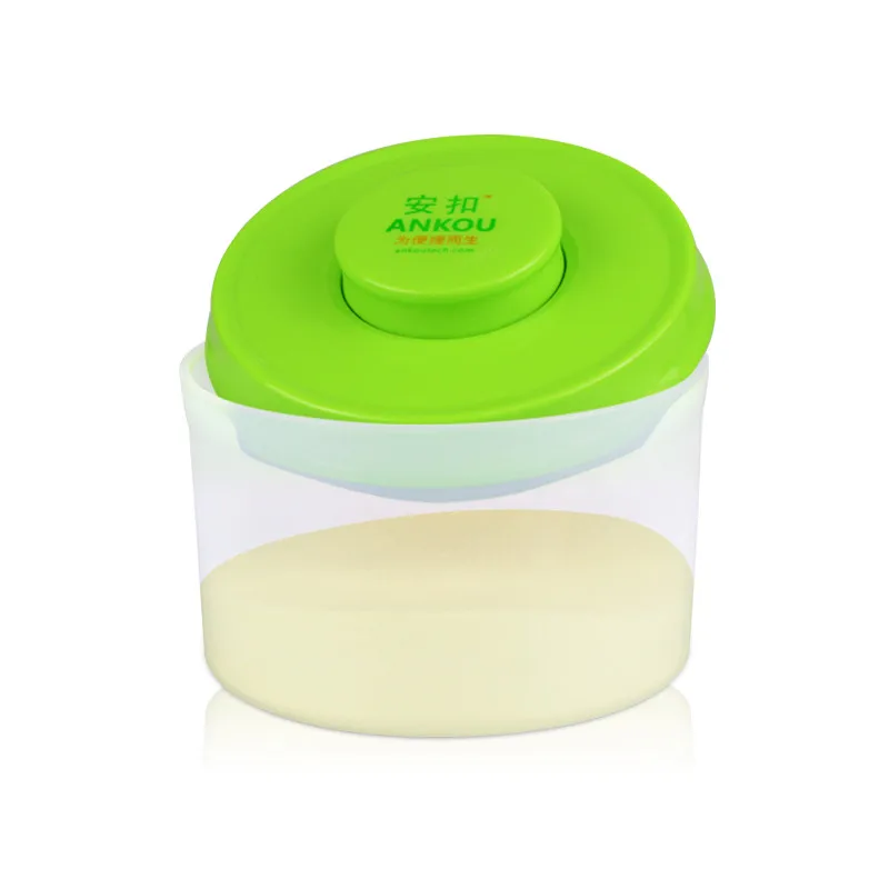 Customized 600ML Food Grade BPA Free Round Plastic Containers/ Airtight Cereal Keeper Food Container