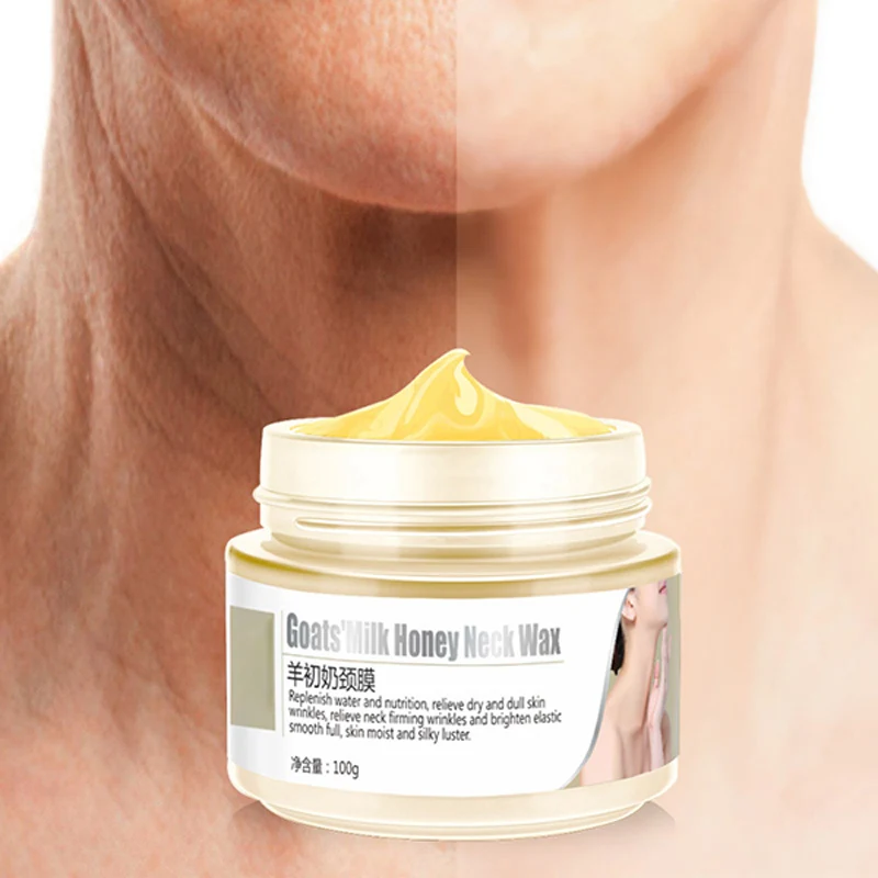 Anti Aging Serum Goat Milk Neck Mask Anti Wrinkle Neck Cream Firming Whitening Neck Cream Skin Care Lifting Firming Moisturizing