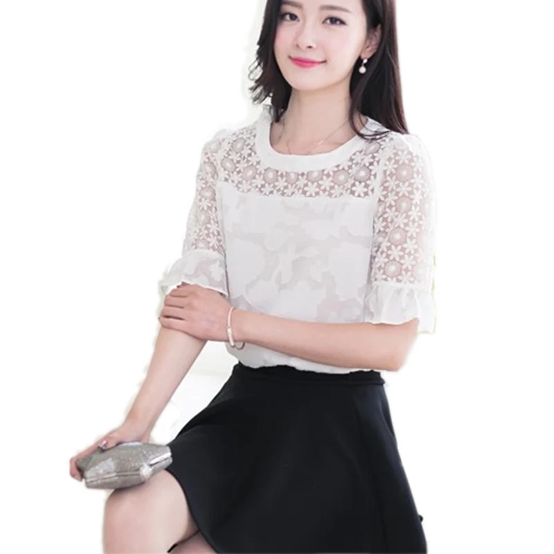 lace chiffon blouse