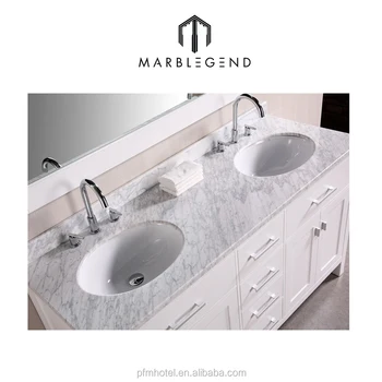 Hot Saling Carrara Marble White Color Vintage Edge Bathroom