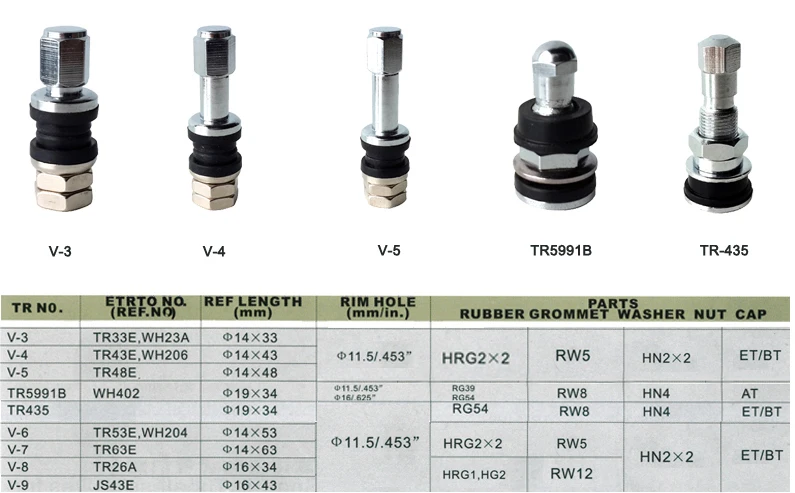 Tractor 6mm Tubeless Tire Valve Stem Replacement - Buy Wheel Tire ...