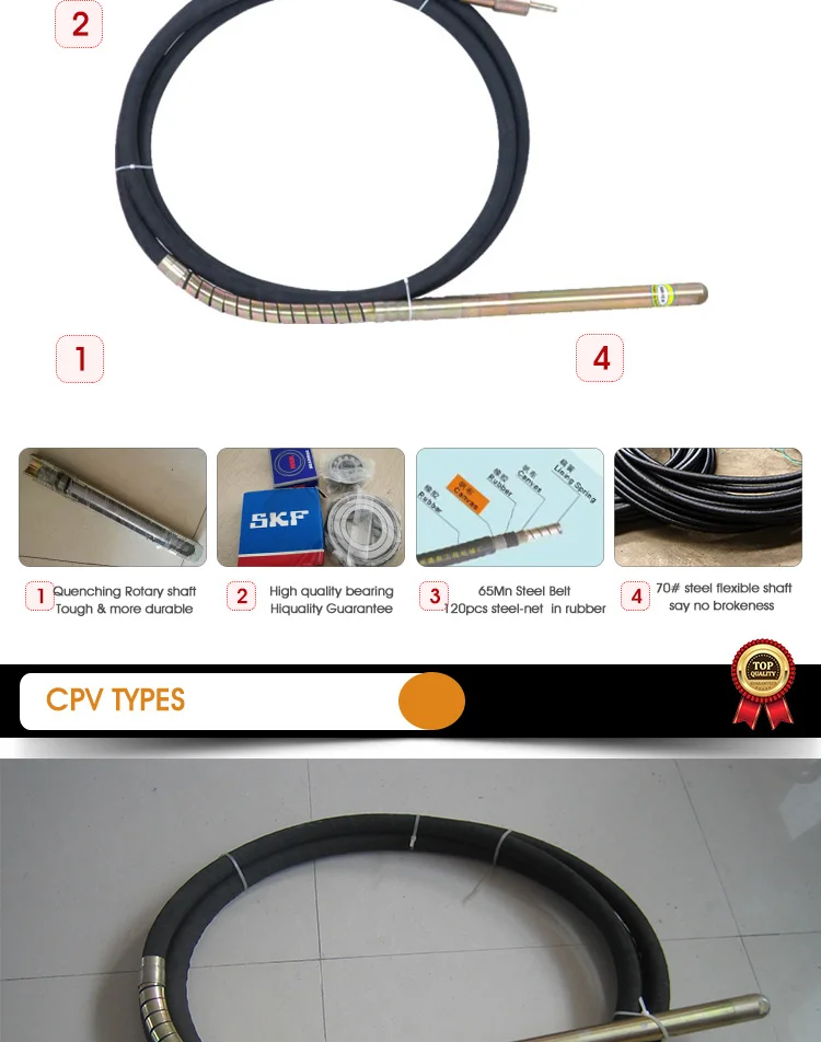 Needle Concrete Poker Vibrator Nozzle 38*6m Bangladesh Vibrating Needle