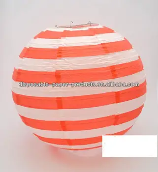 Red And White Candy Stripe Round Paper Lantern 35cm Red And White Candy Stripe Round Paper Lantern 35cm Black Printed Lanterns
