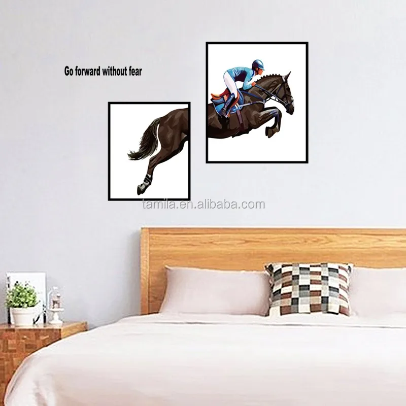 Home Decorations Wall Stickers Horse Race Removable Kids Bedroom