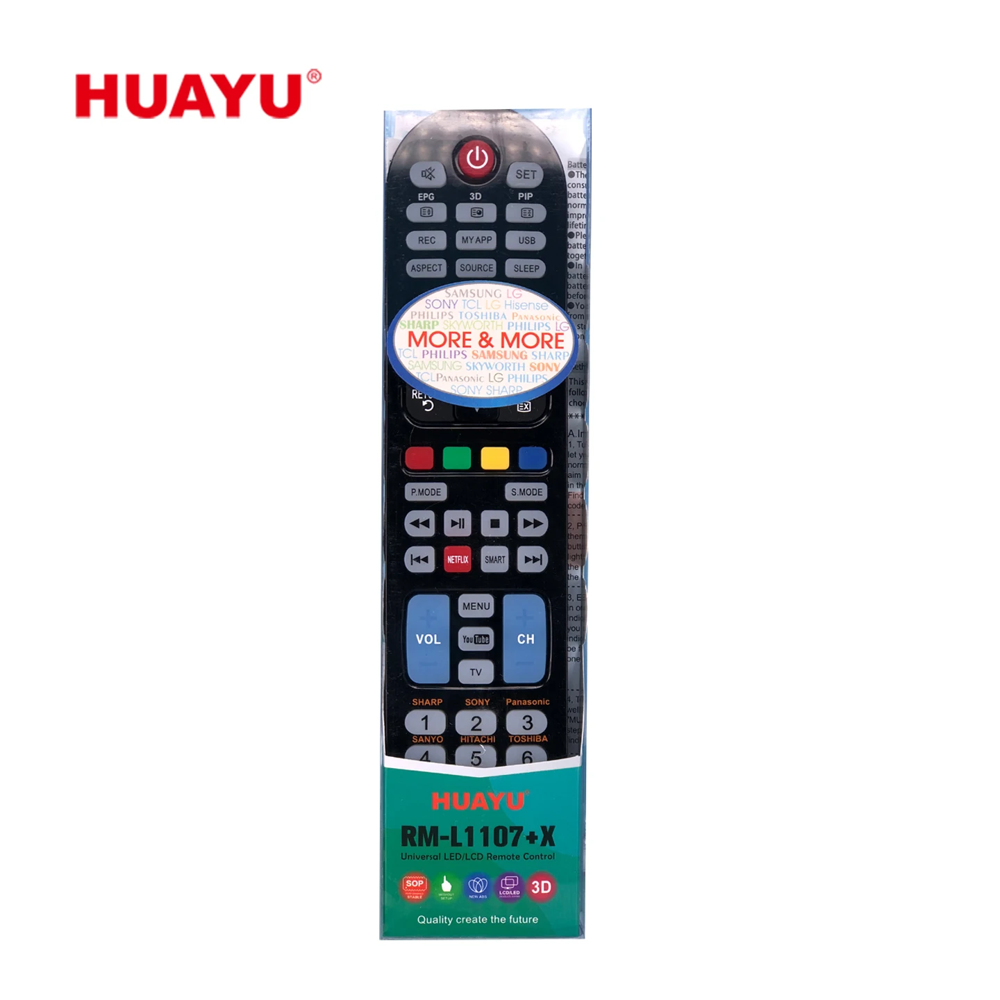 Rm-l1107+ X Huayu Universal Ir Controller L1107 - Buy Universal Ir ...