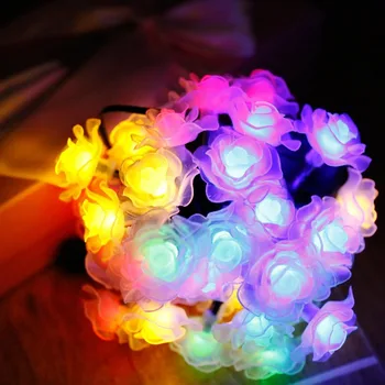 Solar Powered Outdoor Decorative Flower Led Rose Lighting Outdoor Decorative Flower Led Solar