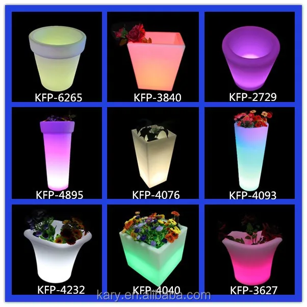 Planters White Lighted Hanging Flower Pot Christmas Decor Led Flower