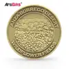 New arrival product customized dragon pattern plated antique gold coin