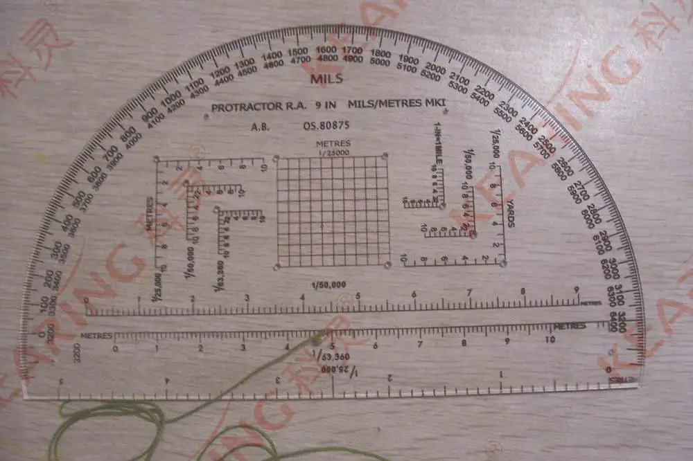 Miles İletki R. Bir. 6 Inç Miles/metre 80876 Askeri Açıölçer - Buy